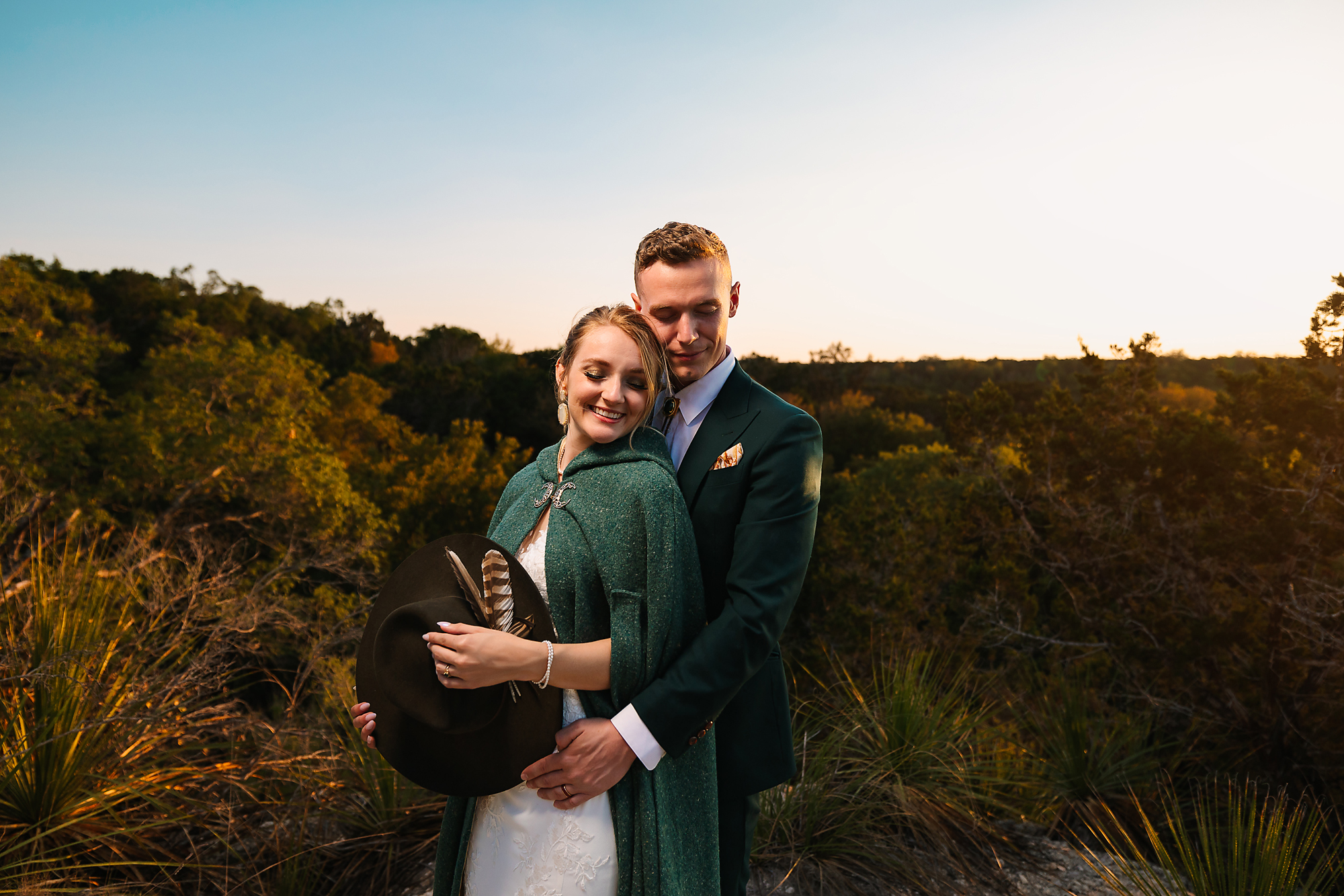 explore an amazing DIY outdoor wedding at elm pass woods in comfort, texas.